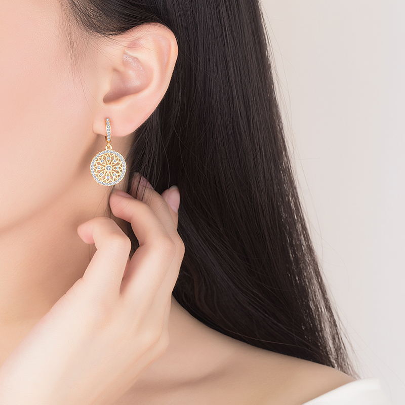 Boucles d'oreilles plaquées or Kaléidoscope