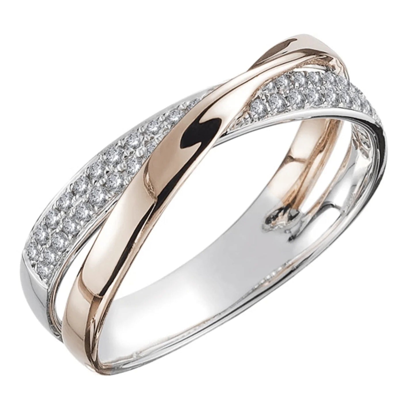 Bague bande tressée Athéna