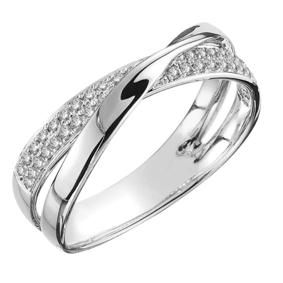 Bague bande tressée Athéna