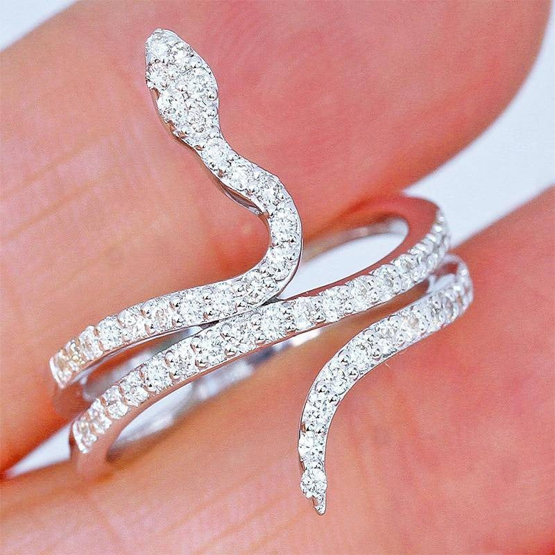 Bague serpent Gorgone