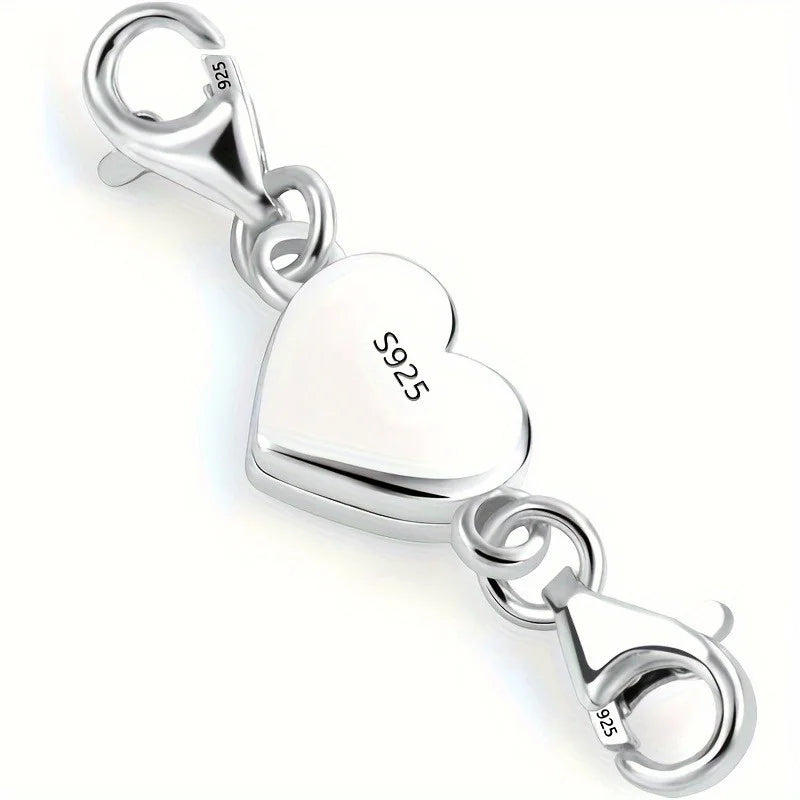 Broche magnétique cœur argent 925