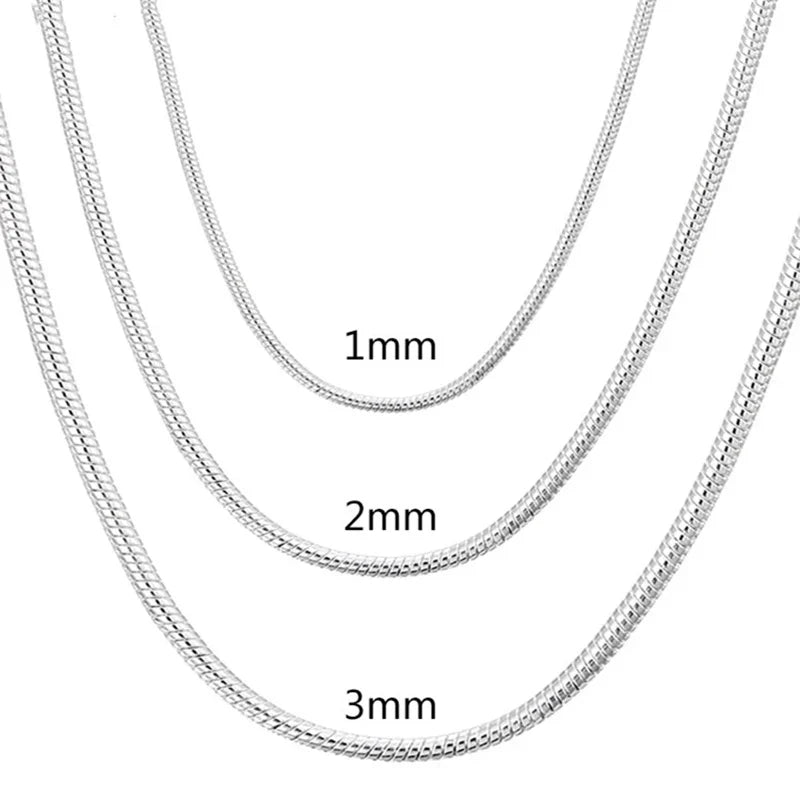Chaîne serpentine argent 925
