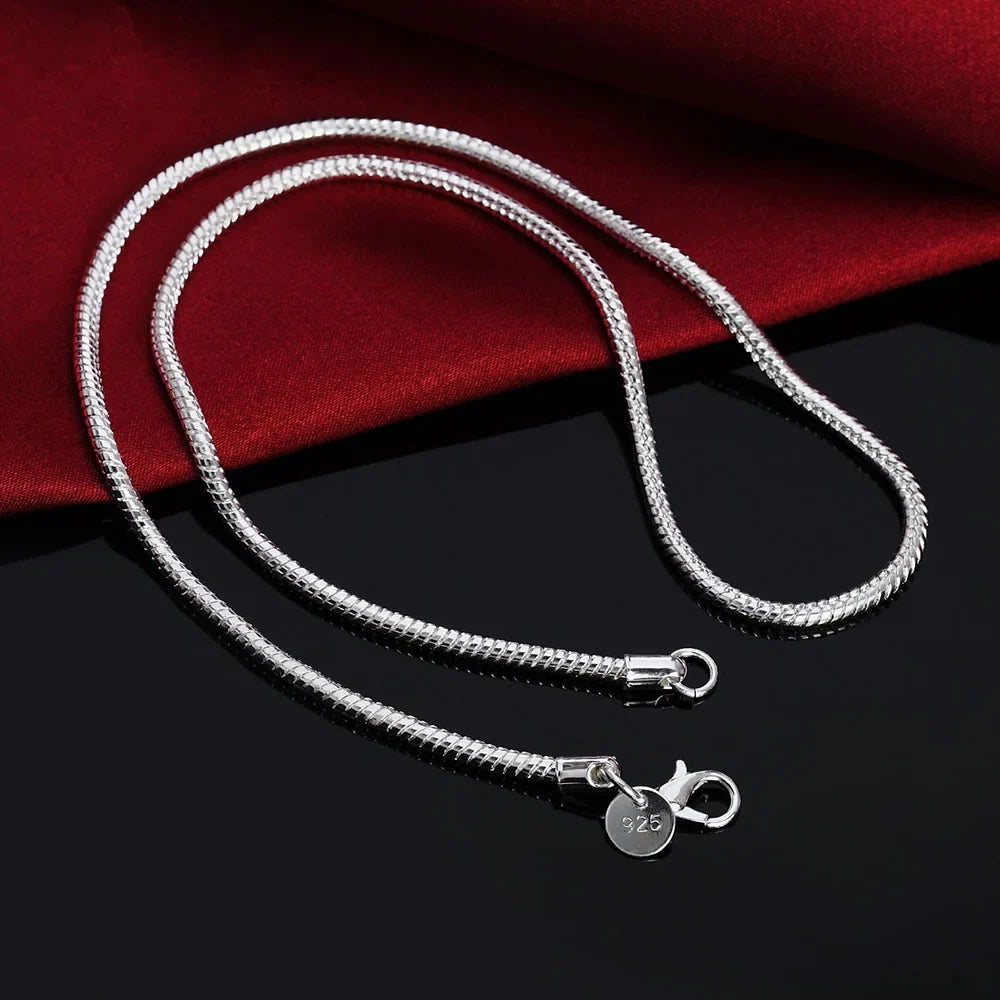 Chaîne serpentine argent 925