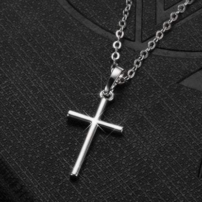 Collier croix classique minimaliste doré