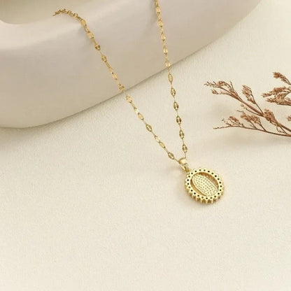Collier Vierge miraculeuse avec zircons