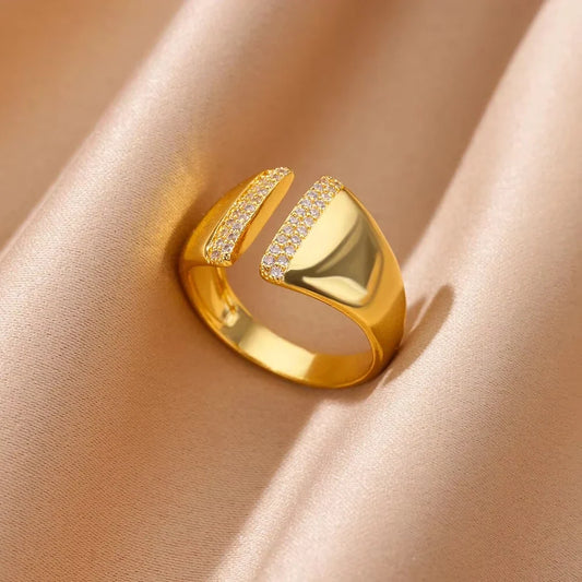 Bague dorée vintage ajustable
