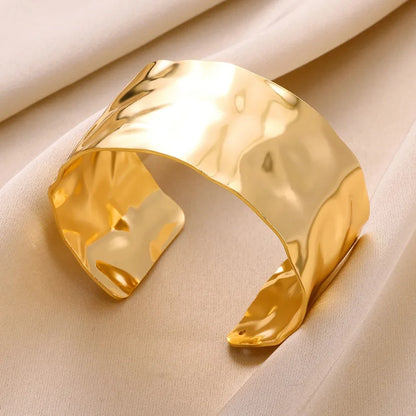 Bracelet ouvert doré bohème