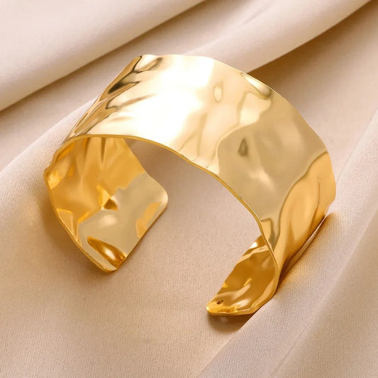 Bracelet ouvert doré bohème