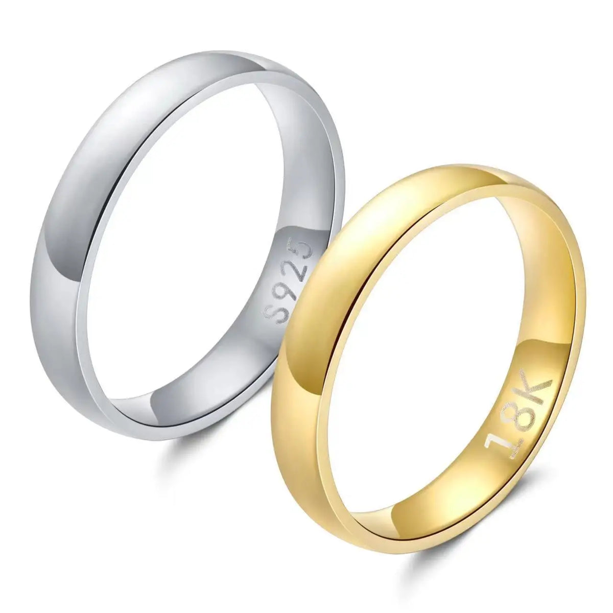 Bague classique de couple en or