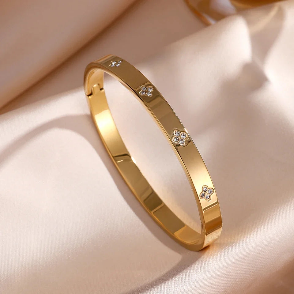 Bracelet rigide éclat éternel avec zircons