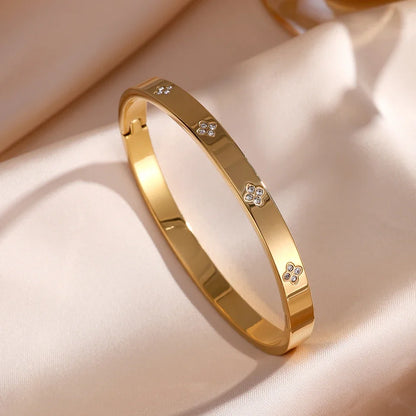 Bracelet rigide éclat éternel avec zircons