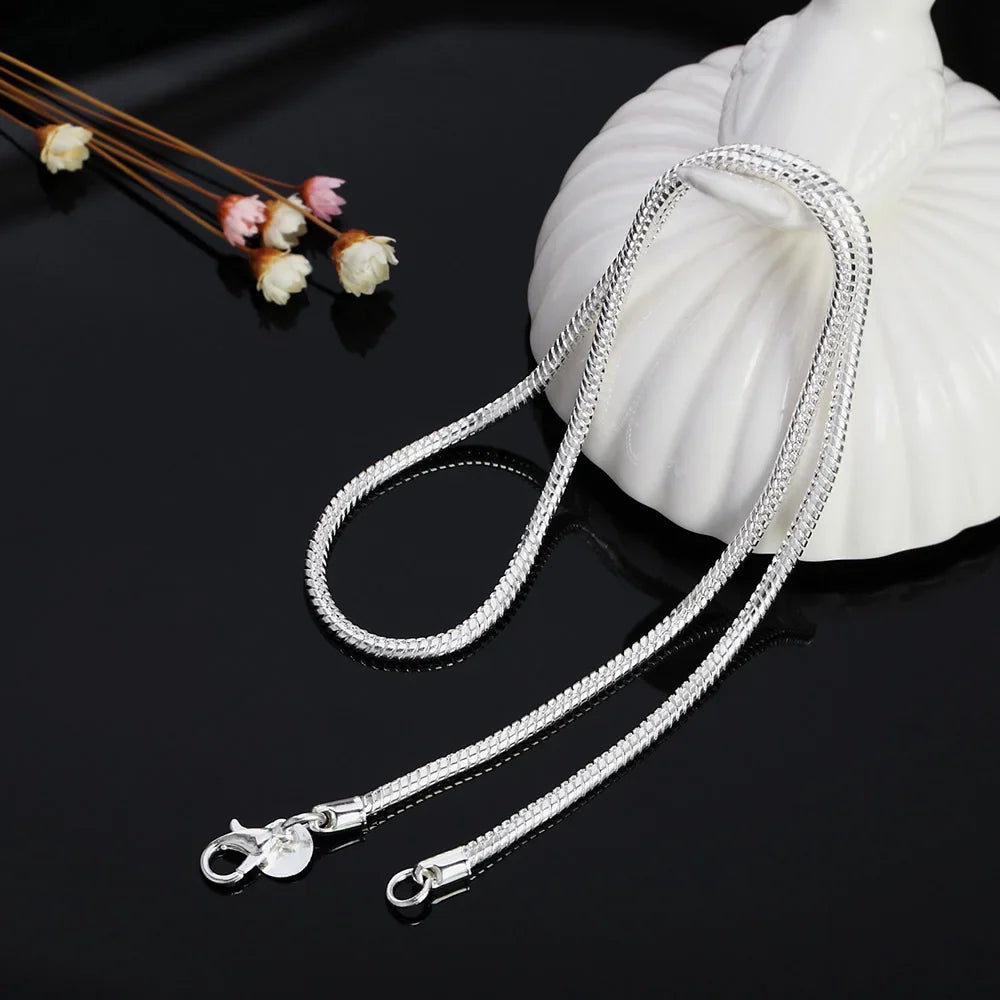 Chaîne serpentine argent 925