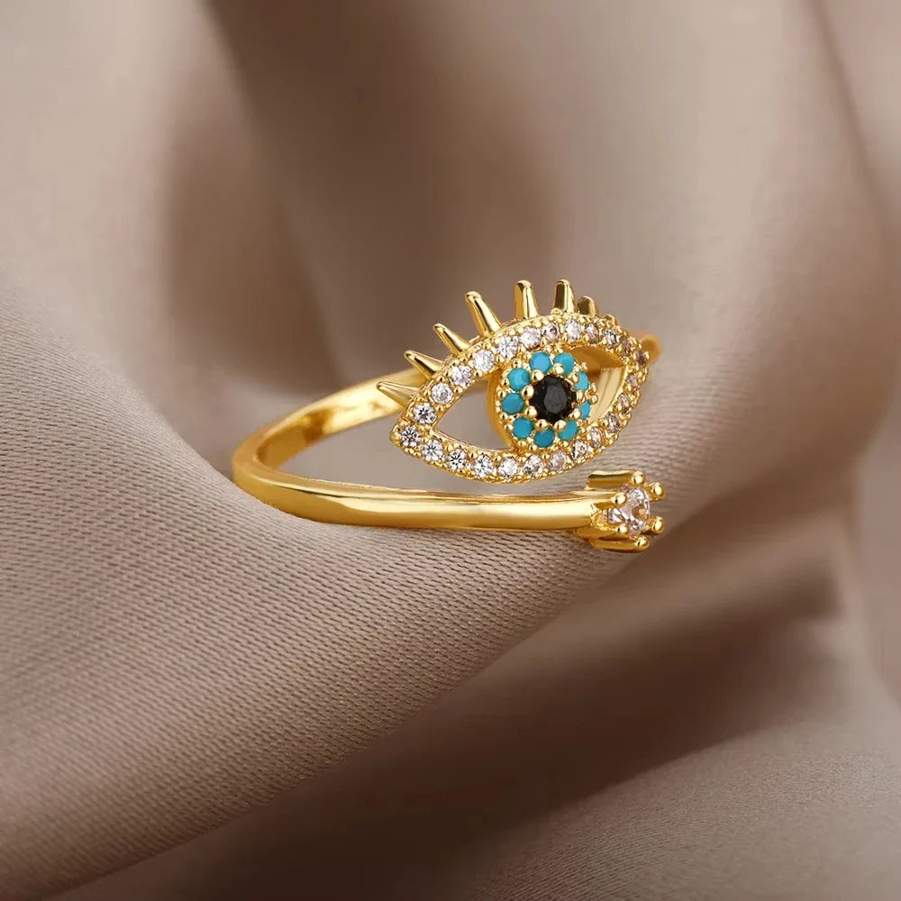 Bague dorée vintage ajustable