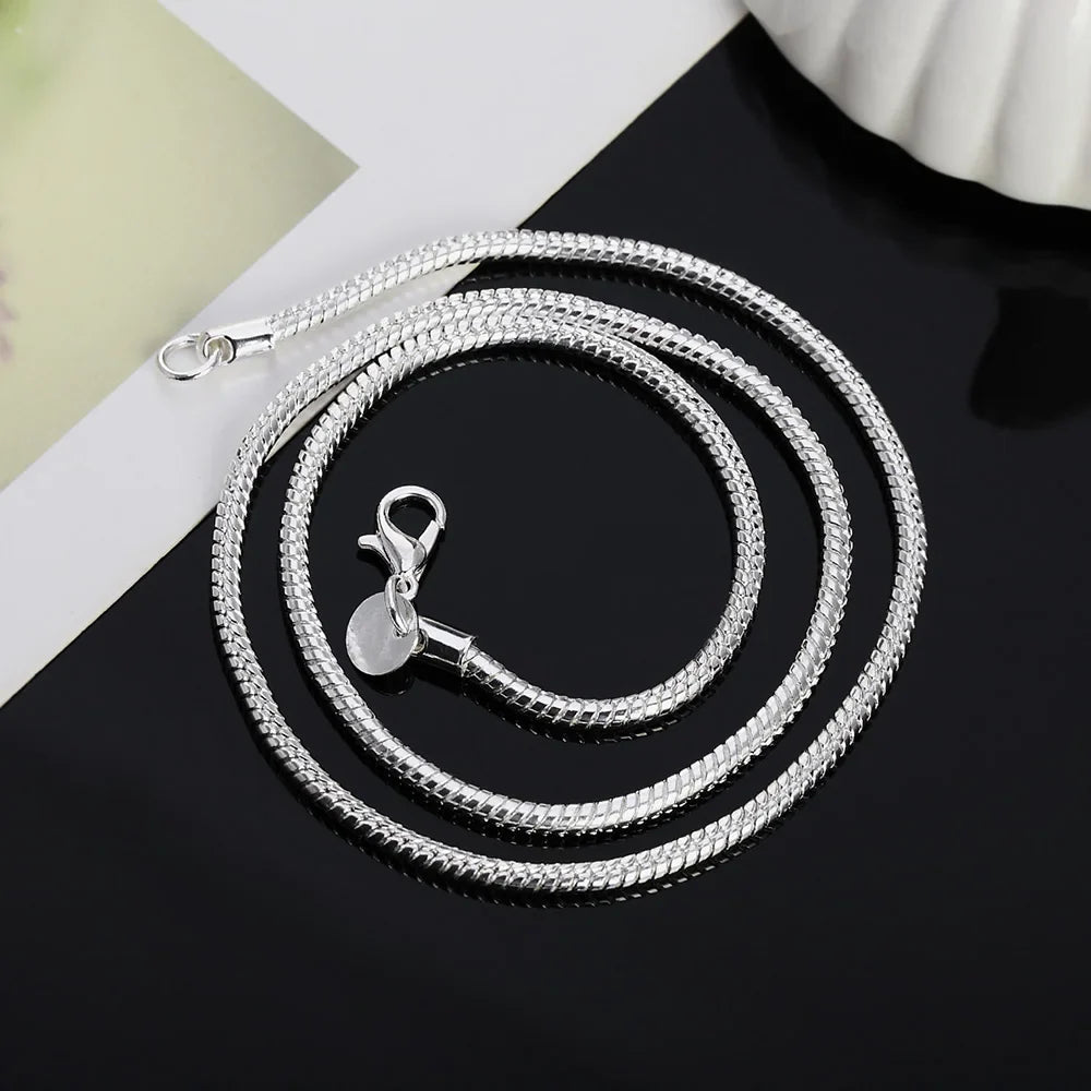 Chaîne serpentine argent 925
