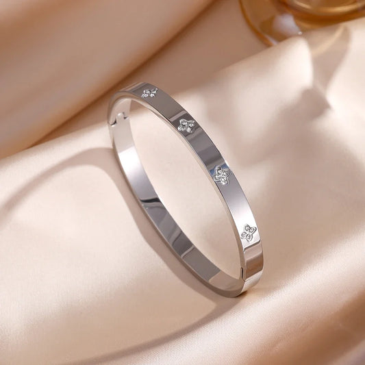 Bracelet rigide éclat éternel avec zircons