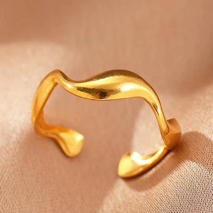 Bague dorée vintage ajustable