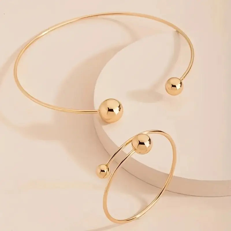 Set Collier et Bracelet Minimalist Glow | Or