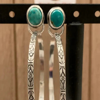 Boucles d'Oreilles Onyx Boho Vintage