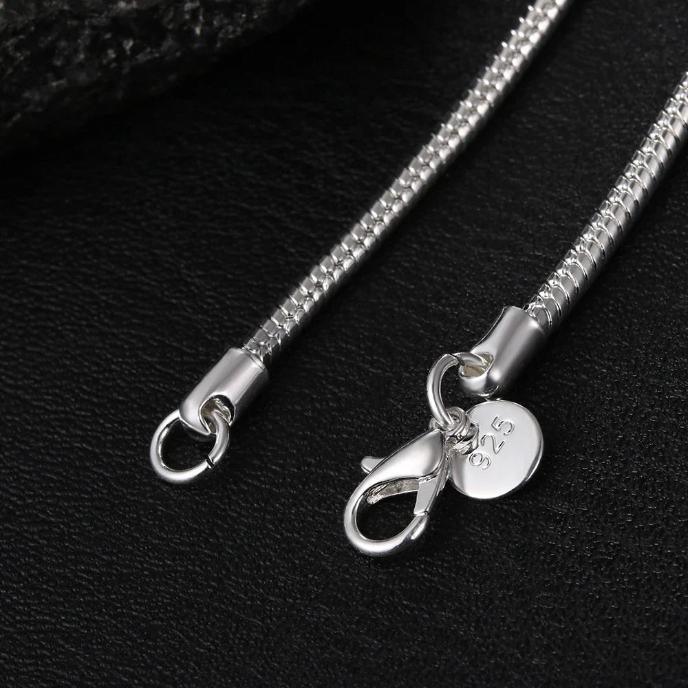 Chaîne serpentine argent 925