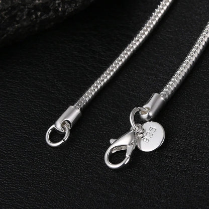 Chaîne serpentine argent 925