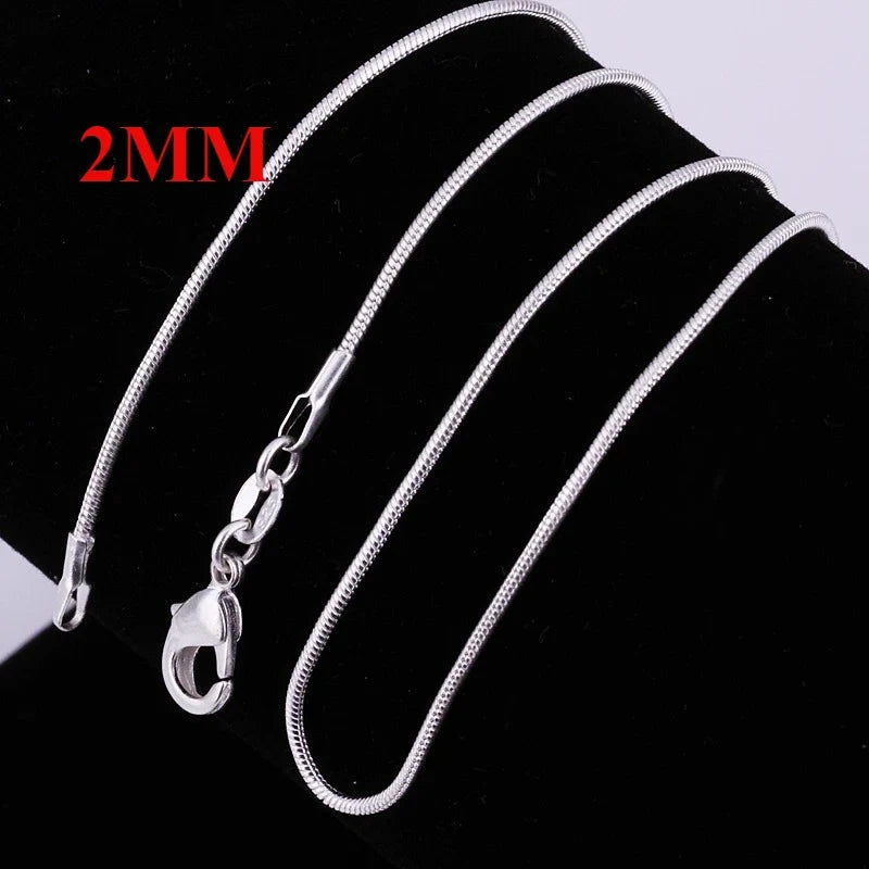 Chaîne serpentine argent 925