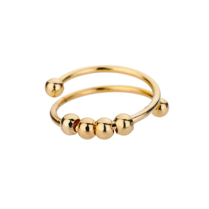 Bague rotative calme anti-stress avec billes