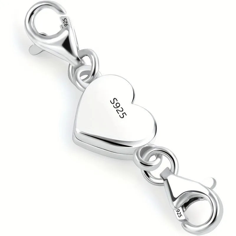 Broche magnétique cœur argent 925