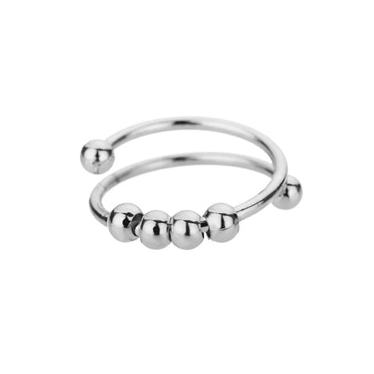 Bague rotative calme anti-stress avec billes