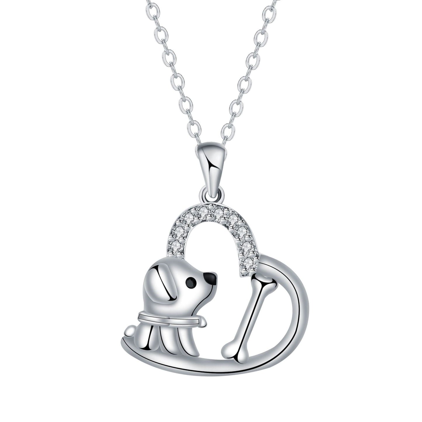 Collier Chien Pendentif Cœur
