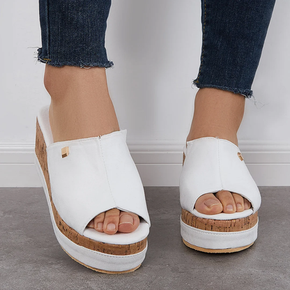 Shannon – Sandales sans laçage avec semelle en liège pour femme