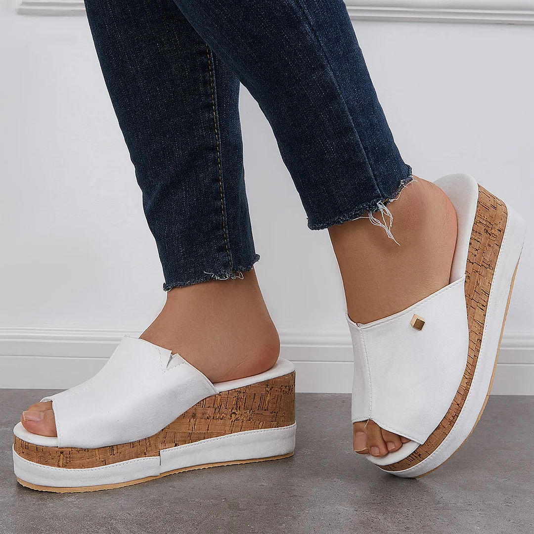 Shannon – Sandales sans laçage avec semelle en liège pour femme
