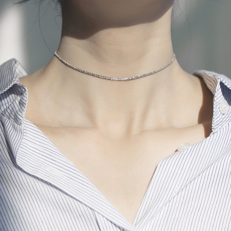 Collier clavicule sterling Cia