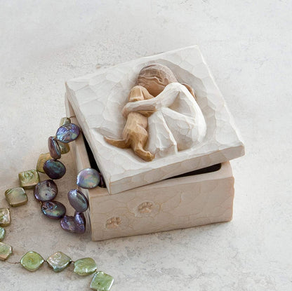 Coffret à Bijoux et Souvenirs Artisanal – Rangement Sincère pour Objets de Souvenir et Trésors