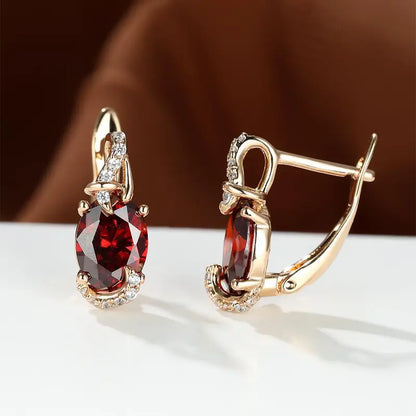 Crimson Twilight Boucles d'Oreilles Gouttes | Or