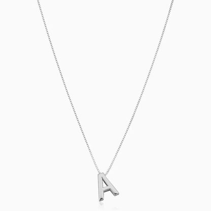 Collier à Lettre Initiale Love Letter | Or Blanc