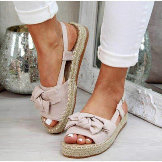 Irina – Sandales d'été avec nœud et boucle pour femme