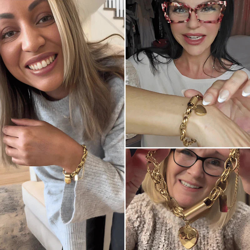 Bracelet Épais Heartened | Or