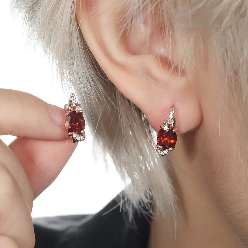 Crimson Twilight Boucles d'Oreilles Gouttes | Or