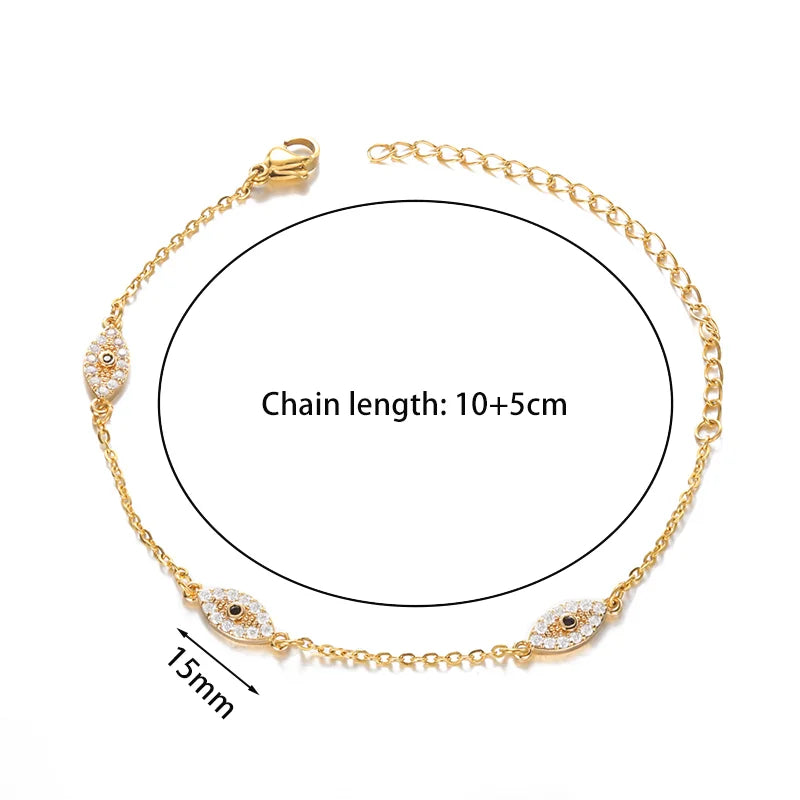 Bracelet Œil Maléfique avec diamants