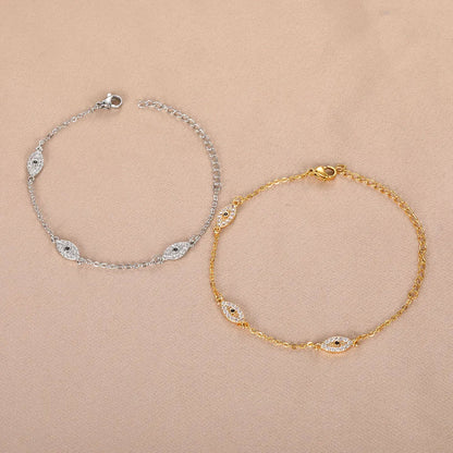 Bracelet Œil Maléfique avec diamants