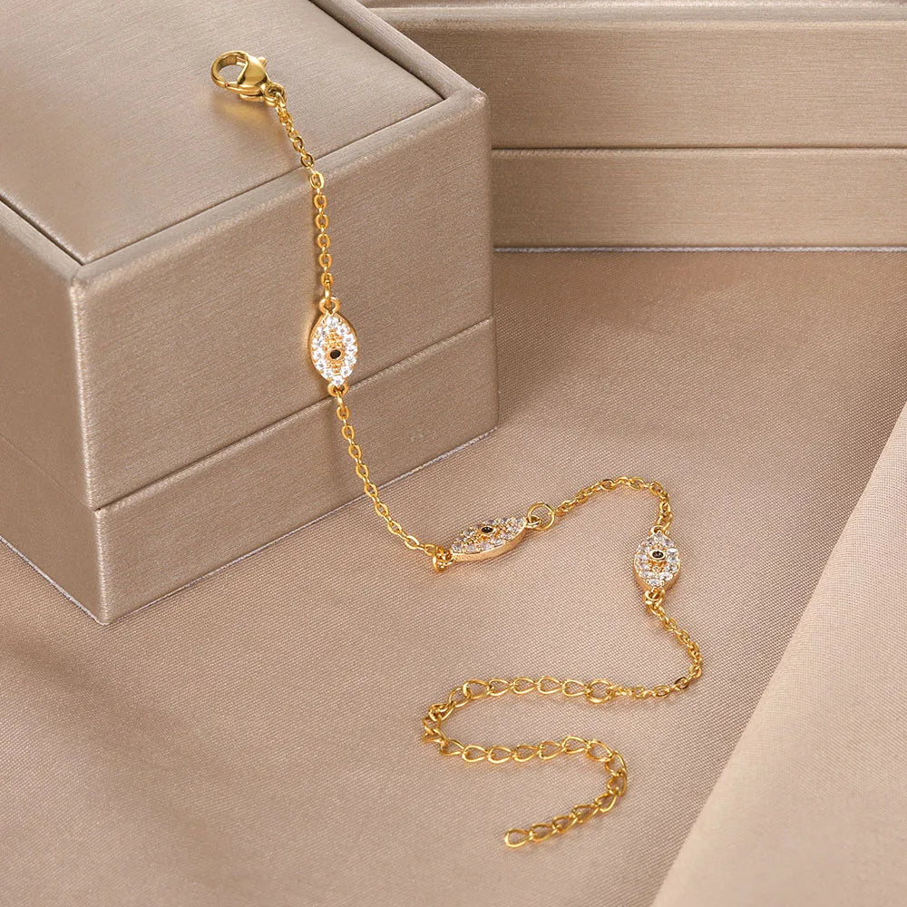 Bracelet Œil Maléfique avec diamants