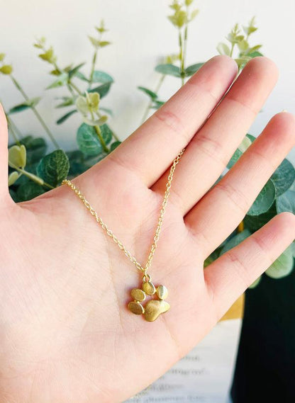 Collier Placé Or avec Charme Patte