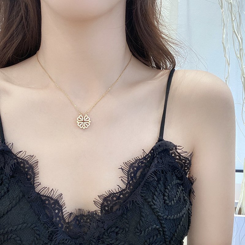 Collier Trèfle à Quatre Feuilles de l'Amour
