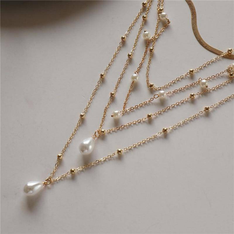 Collier de perles superposées Amelie