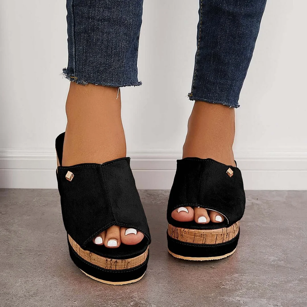 Shannon – Sandales sans laçage avec semelle en liège pour femme