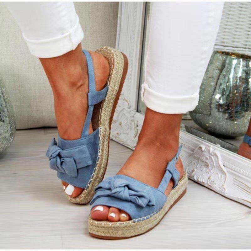 Irina – Sandales d'été avec nœud et boucle pour femme