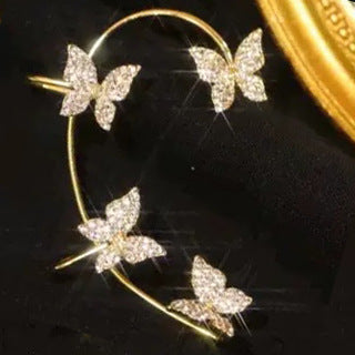 Boucles d'oreilles croissant Jardin de Papillons