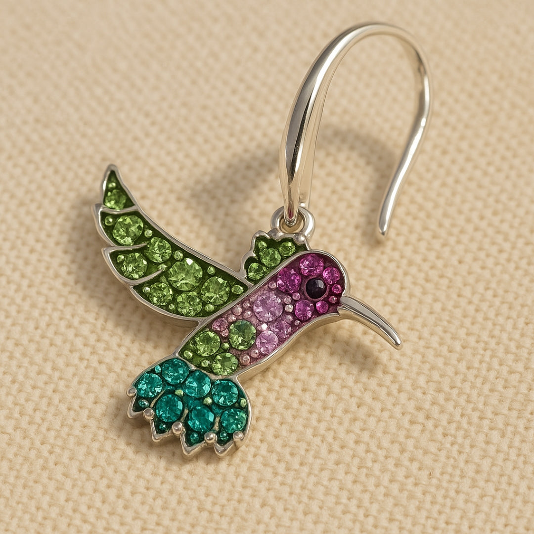 Boucles d'oreilles Colibri Coloré Étincelantes