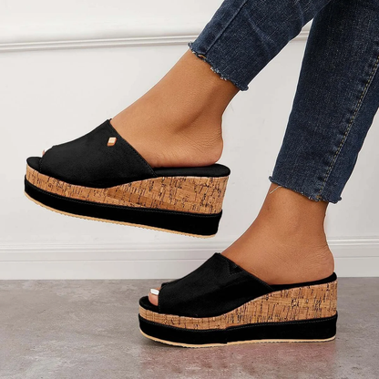 Shannon – Sandales sans laçage avec semelle en liège pour femme