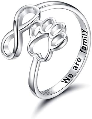 Bague Patte et Cœur Faite Main – Argent Sterling 925 Réglable